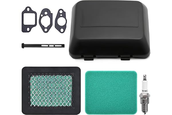 Luftfilter med Lock för Honda GCV135 GCV160 GCV190 GCV160-OHC Gräsklippare, JRISBO Motor Reservdel GCV 160 Tillbehör Luftfiltersats med Luftfilterlock Tändstift Förfilter