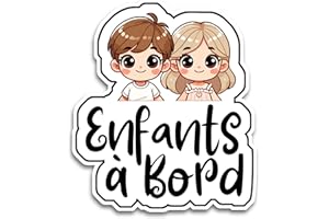 BRATIKI Autocollants Bébé à Bord Voiture, Enfants à Bord 16 x 14 cm, Stickers Bébé à Bord Résistants aux UV et Waterproof, Bébé a Bord Voiture Facile à Appliquer, Accessoire Bebe à bord Sécurité Voiture