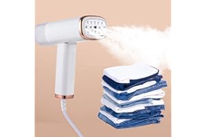 Ailgely Dampfgarer für Kleidung, 1000 W Dampfbügeleisen, leistungsstarker, Faltbarer Hand-Dampfgarer, 120 ml großer Wassertank, 20 Sekunden schnelles Aufheizen, tragbarer Faltenentferner mit Bürste