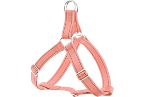 Plutus Pet Step In Dog Harness, Reflective, Adjustable, and Secure with Metal Buckles, Easy Walk Dog Harness for Puppy, Small, Medium and Large Dogs, Pink, S