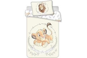 KILIDOO Copripiumino singolo per bambino Simba Il Re Leone 100 x 135 cm e federa 40 x 60 cm | lenzuola per materasso da 60x120 a 70x140 cm | Biancheria da letto 100% cotone