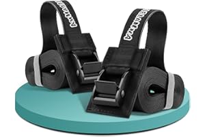 ACIELANNA Cinghie di Fissaggio con Imbottita | 2x 0.5 m | 25mm Larghezza | Cinghia Fissaggio con morsetto per Bicicletta, Box da Tetto, Kayak, Trazione: 250/500kg