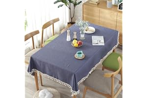 meioro obrus w jednolitym kolorze, z frędzlami, prostokątny, bawełniany, obrus na stół, wielofunkcyjny obrus do użytku wewnątrz pomieszczeń i na zewnątrz