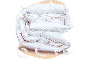 ‎EVAN BROWNS EVAN BROWNS® Feder Bettdecke 155 x 220 cm - Daunendecke 155x220 für den Winter - extrawarme Winterdecke mit Federn & Daunen - Kassettendecke ideal für den Winter - Decke