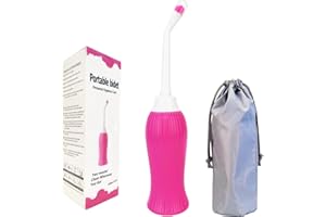 Latawon Portable Bidet Spray Handheld,450ML Water Capacity with 2pcsAngled Nozzle,Personal Bidet Sprayer for Ass Washing,Personal Hygiene Bathroom Aid,Pregnant Cleansing, Postpartum Clean, Pink