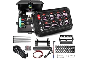 Chelhead 12v 8 Gang Switch Control Panel Universal Circuit Control Relay System Touch Switch Box RGB On-Off LED Panel IP65 Waterproof Compatible with CAR Truck RV ATV UTV SUV Marine