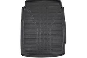 J&J AUTOMOTIVE | Tapis De Coffre sur Mesure pour 5 Series F10 2010-2016 4P. Berlina Noir Antidérapant Bord Haut Toutes Saisons Adapté Animaux de Compagnie