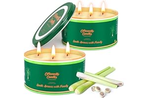 LDUMODUW Bougie Citronella Outdoor Grande, 2 x 14OZ Bougie Outdoor,3 Mèches Bougies de Jardin 200 Heures de Combustion,Bougies en Cire de Soja Naturelle pour Camping, Terrasse, Jardin, Piscine