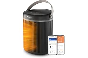 Philips grzejnik 3000, 2000 W, oscylacja 45°, aplikacja, ciemnoszary | Oszczędność do 50% – technologia EcoAI, sterowanie z aplikacji, oscylacja 45°, ciemnoszary (CX3120/01)