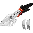 GARTOL Miter Shears- Multifunctional Trunking Shears for Angular Cutting of Moulding and Trim, Adjustable at 45 To 135 Degree, Hand Tools for Cutting Soft Wood, Plastic, PVC, with Replacement blades