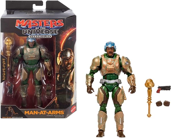 Masters of the Universe Actionfigur Chronicles Man-At-Arms, Maßstab 1:12, Waffenmeister Duncan detailgetreu zum Film von 2026, 30 Bewegungspunkte, Idris Elba, JKJ25 - 1