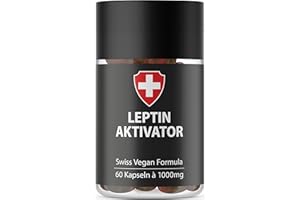 Leptin Aktivator Kapseln hochdosiert für Leptin Diät | Höchste Qualität von Active Swiss | Leptin Stoffwechsel Diät | Natürliche Diätunterstützung | Schlank in 21 Tagen Leptin abnehmen | Hormonfrei