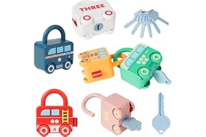Ainiv Toys bil, förskola inlärning tidig utveckling aktivitetsleksak för småbarn 2 3 4 år, gamla finmotorik sysselsätter brädspel för pojkar och flickor barn strumpfyllmedel gåvor