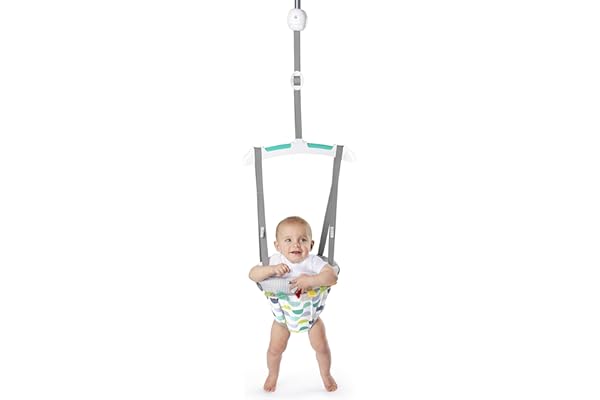 Bright Starts, Sauteur de Porte Bounce Playful Parade pour Bébé, Installation Sans Outils, Sangle Réglable, Dès 6 Mois, Jusqu'à 11,8 kg