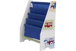 WORLDS APART Fahrzeuge - Hängefach-Bücherregal für Kinder – Büchergestell für das Kinderzimmer