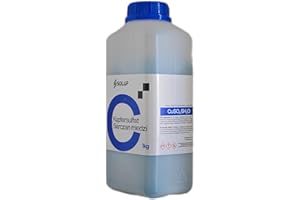 SOLUP Copper Sulphate Pentahydrate, 1000 g, CuSO4 x 5H2O Copper Vitriol, Copper Sulphate for Pool, Horse, Copper Sulphate for Garden, for Pool, Laboratory, Workshop, Crystal Growing, for Trees Powder