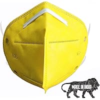 DALUCI N95 Face Mask High Filtration Capacity 5 Layered For Men Women (Pack Of 1, Yellow)