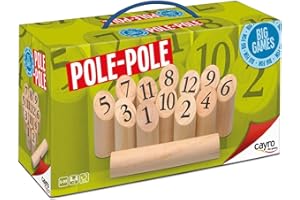 Cayro - Pole Pole - Gioco Di Bowling In Legno - Bowling Finlandese - Sviluppo Di Capacità Cognitive E Intelligenze Multiple - Gioco Gigante - Gioco Educativo - (146)