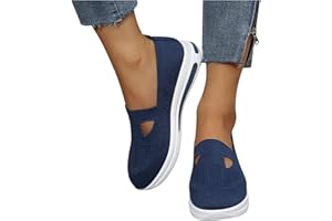 YAOJIWANG Women Loafers Slip On Trainers Orthopedic Shoes Memory Foam Ladies Low Wedge Walking Shoes Casual Non Slip Athletic Workout Gym Running Sneakers Size 4 5 6 7