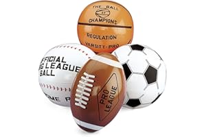 cama24com Aufblasbarer Football Basketball Baseball Fußball 4 Stück groß Wasserball Palandi®