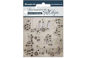 STAMPERIA INTERNATIONAL, KFT SCB36 Dekorative Chips cm 14x14 Sentiments, 30cmX30cm