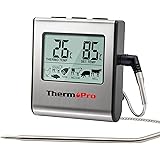 ThermoPro TP16 Meat Thermometer with Stainless Steel Long Probe for Oven, Smoker, BBQ, Meat, Candy, Oil, Deep Frying with Tim