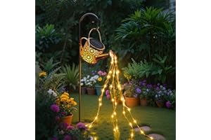DAKNSWTE Solar Watering Can Lights Outdoor Garden,Waterproof Led Hanging Metal Lantern with Fairy String Light,Garden Ornaments for Yard Lawn Pathway Patio Decor and Women Mom Birthday Gifts