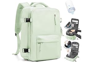 SZLX Sac à Dos Sous Vide avec Pompe Sac a Dos Voyage Cabine Avion 40x30x20 Bagage Cabine 40x30x20 Ryanair Wizz air Sac Cabine 40x20x25 Femme Bagage à Main Homme pour Ordinateur Portable 14 Pouces