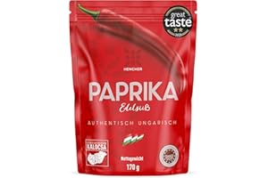 ‎HENCHER Paprika edelsüß gemahlen ungarisch (170g) Original Delikatess Paprikapulver aus Kalocsa, Ungarn