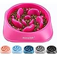MateeyLife Dog Bowls, Slow Feeder Dog Bowl, Anti-Choking Puzzle Interactive Dog Slow Feeder Bowl for Small/Medium Dog, Dog Bowls to Slow Down Eating, Small Dog Bowl Rose 2Cups(7.8 In)
