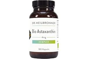 ‎DR. HEILBRONNER Dr. Heilbronner Bio Astaxanthin 4 mg Kapseln hochdosiert in der Glasflasche 180 Stk. I Antioxidantien aus der Vitalalge Haematococcus Pluvialis I Supplements Carotinoide vegan glutenfrei & lactosefrei
