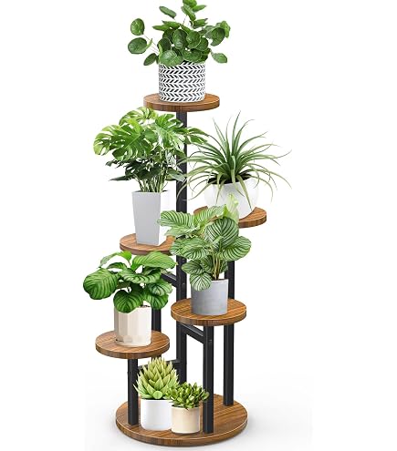Supporto Per Piante A 5 Livelli Yutrchey In Metallo - Alto 162 Cm, Per Interni/esterni, Ripiani Larghi 66 Cm, Impermeabile - 5