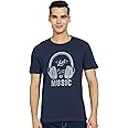 Max Men's Half Sleeves Slim Fit Crew Neck Cotton Graphic T-Shirt