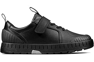Clarks Apollo Step Kid Leather Shoes in Black