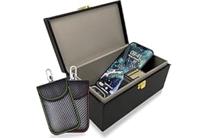 Todoxi Faraday Box & 2 Pack Faraday Pouch for Car Keys, Faraday Bag for Key Fob Protector, Anti-Theft Car Key Signal Blocker Box for Keyless Entry