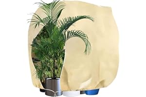 FINEVERNEK 200 * 240cm Funda para Plantas, Cubierta Protectora para Plantas con Cremallera y cordón, Cubierta para Plantas Protección Invierno, Cubiertas de Protección contra Heladas de Plantas