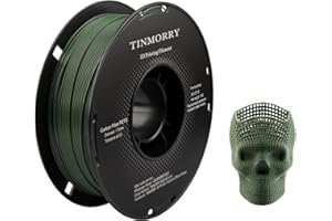 TINMORRY Filamento PETG de fibra de carbono de 1,75 mm, carrete de 1 kg, Verde oliva