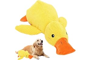 KOMEIYL Canard Anti Stress Chien, Jouet pour Chien Canard Jaune, Calming Duck Dog Toy, Chien Anti-Stress Canard en Peluche, S'applique Chiens Soulager L'inconfort Pendant Poussée Dentaire