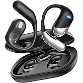 Bluetooth 6.1 Open Ear Headphones, Flexible Hook, 80H, LED, ENC, IPX7 | Real Time Translator, Open Design Without Blocking Th
