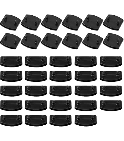 30 Supports Pour Lattes De Sommier - 55mm X 10mm - Capuchons Plastique Noir