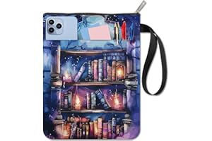 CRASPIRE Custodie per Libri con Tasca Extra in Tessuto Lavabile Stampe Fronte-Retro Custodie per Quaderni Custodie con Cerniera per Libri Tascabili