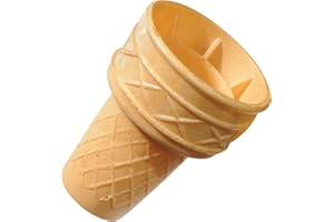 Bazko Kanadischer Waffelbecher Mittelgroß | halbsüße Eiswaffeln 7,8 cm / 5,6 cm | 450 Stück | knusprige Eiswaffel für Softeis, Gelato, Sorbet | vegan