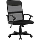 HLFURNIEU Sedia Ufficio Ergonomica, Sedia Scrivania Regolabile in Altezza, Poltrona Ufficio con Schienale Confortevole e Tras