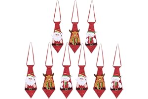 GALPADA Weihnachtskrawatte Neuheit Spaß Krawatte Rot Pailletten Krawatte Weihnachtsmann Elch Schneemann Dekor Krawatte Weihnachten Feiertage Kostüm Partyzubehör Geschenk