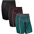 DANISH ENDURANCE Mens Boxers, Anti Chafing Underwear, Long Leg or Regular, Sports Underwear Men, Moisture Wicking, Breathable Running Boxers, 3 Pack