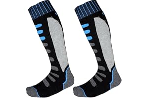 Barrageon Calze da Sci Termiche Calde per Sci, Snowboard, Arrampicata, Ciclismo, Trekking, Calze da Sport Invernali Controllo dell'umidità Potenziato Calore Anti-batterici Anti-Odore