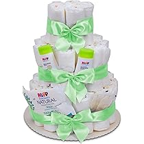 Torta Di Pannolini Per Nascita - 3 Piani Decorati, Regalo Originale - Foto 4