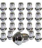 20 Écrous De Roue Cône Noir Fermé 1/2" X 20 UNF – Compatible Ford, Jaguar, Jeep, Cadillac, Dodge