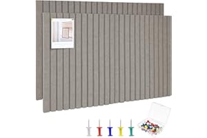 Whemyreat Tablero de fieltro autoadhesivo, 60 x 40 cm, de corcho, grande, con 30 chinchetas para oficina, sala de estar, dormitorio (marrón 5 cm)