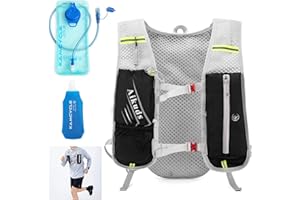 KAMCYCLE Sac d'hydratation ultraléger Sac à Dos de Course Gilet de Course Sac à Dos de Trail, Hydration Pack, vessie d'hydratation 2L, Bouteille d'eau 500ML, pour la Course à Pied